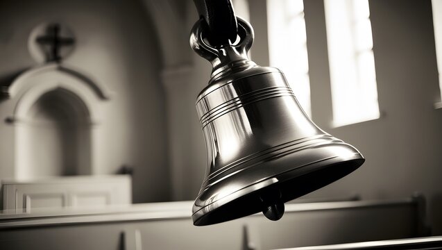 Close-Up of Bell Swing in Church
