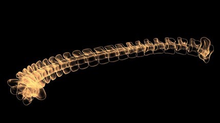 Obraz premium A stylized representation of a spine, illustrating its structure and curvature.