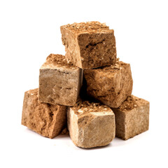 Stack of cocoa marshmallows.