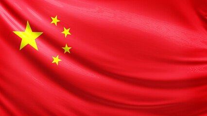 chinese flag picture, close-up shot of china nation flag, republic of people of china, animated flag background, 3D photo of a flag, national symbol of the chinese people, patriotism, full screen