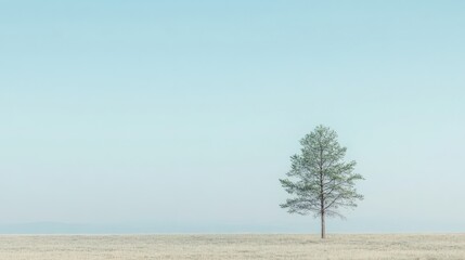 Solitary Tree in Serene Landscape
