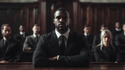 Restorative Justice Week. African american lawyer man listening to another side. Conflict resolution