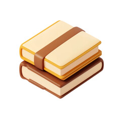 Two 3D rendered books stacked.