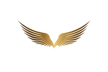 Obraz premium Elegant gold wings logo, perfect for luxury branding.