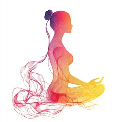 Colorful silhouette representing inner peace.