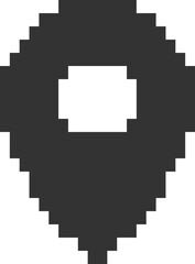 Fototapeta premium Pixel art pin icon, pointer, marker, destination. location sign with 8bit style.