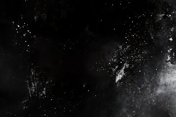 Obraz premium abstract white dust explosion on a black background.