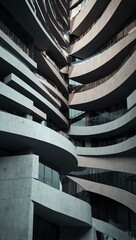 Modern abstract architecture in 3D.
