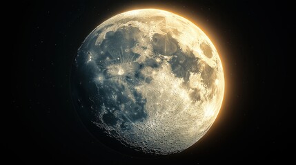 Fototapeta premium Majestic Moon Against a Dark Sky