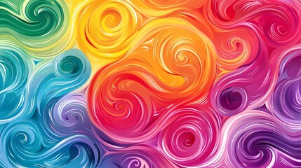 Obraz premium A vibrant swirl of colors creating an abstract, dynamic visual effect.