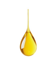 oil drop on transparent background	