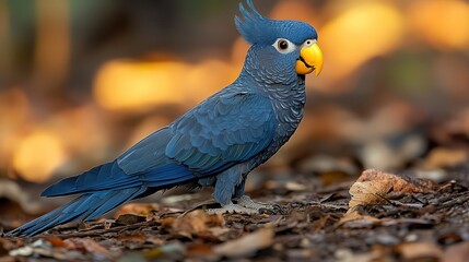 Fototapeta premium a blue parrot with yellow beak