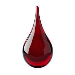 Obraz premium red wine or blood drop on png transparent background