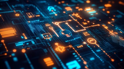Obraz premium abstract concept of a maze with financial symbols, representing the challenges and decisions involved in navigating business investments