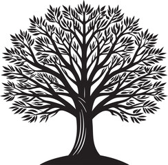 Obraz premium tree silhouette vector