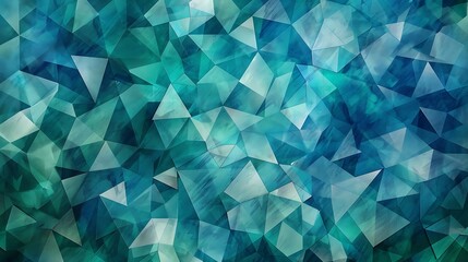 Obraz premium Abstract Blue and Green Geometric Pattern