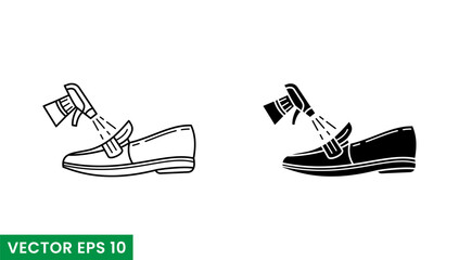 spray shoes vector icon
