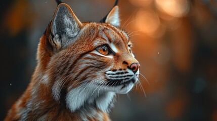 Naklejka premium a close up of a lynx