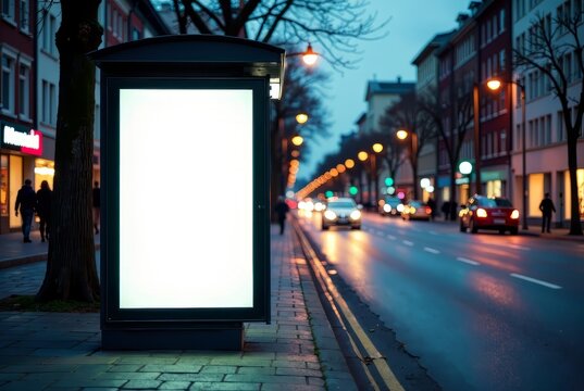 AI Bus Stop Shelter Poster Mockup - OOH Advertising Design