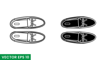 moccasin shoes vector icon