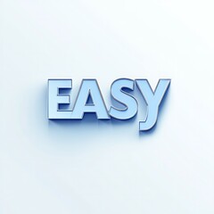 A minimalist typography design for the word 'EASY'