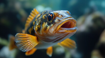 Obraz premium a fish with a mouth open