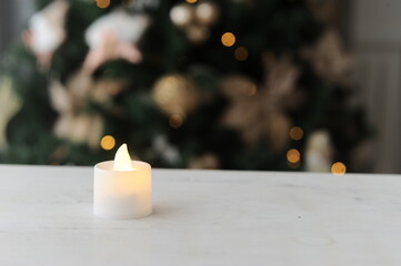 vela em decoração natalina 