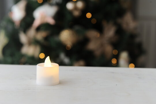 vela em decora&ccedil;&atilde;o natalina 