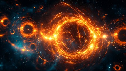 Obraz premium Dynamic Plasma Lightning and Fiery Energy Surges Capturing Electric Cosmic Storms in High Definition