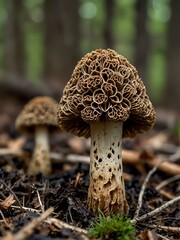 Morel fungus.