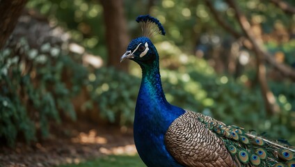 Obraz premium Most beautiful and graceful peacock in full display.