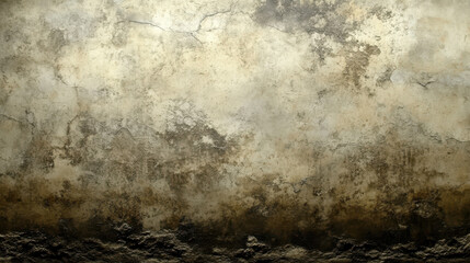 Fototapeta premium textured wall with cracks and peeling paint, showcasing moody and aged appearance. surface has mix of earthy tones, adding depth and character to background