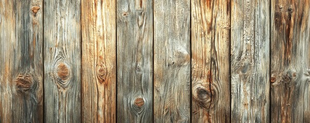 Fototapeta premium Rustic Weathered Wood Planks Vertical Composition, Grey and Brown Tones, Natural Texture, Wooden Background Wood Texture, Rustic Background