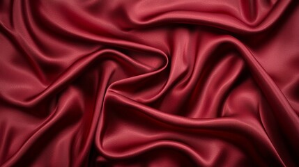 Crimson Silk Drape Abstract Texture, Swirling Composition, Luxurious Fabric Keywords Silk, Texture