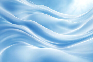 Calming Flowing Blue and Turquoise Waves, Soft Fluid Motion and Abstract Water Design for Relaxing and Serene Background
