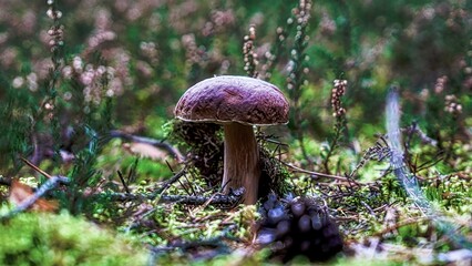 mushrooms in the forest nice background
edible mushroom bolete mushroom 