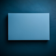 Obraz premium blank blue board on blue wall