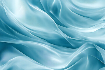 Fototapeta premium Calming Flowing Blue and Turquoise Waves, Soft Fluid Motion and Abstract Water Design for Relaxing and Serene Background