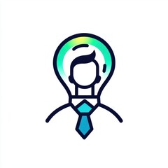 Obraz premium Person with bright idea, innovation concept.