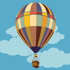 Fototapeta premium 3D Air Balloon Isolated on White Background