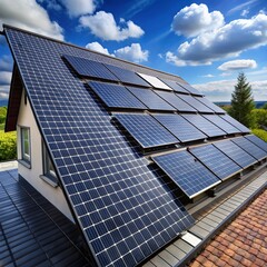 Solar Panels on Grass