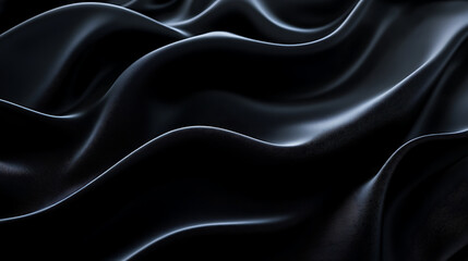 Fototapeta premium A black and white image of a fabric with a wave pattern