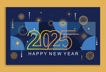 Banner for Chinese New Year 2025 in geometric style vector.