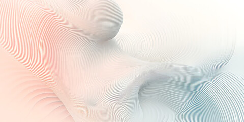 surreal forms suspended within concentric line patterns and pastel tones.