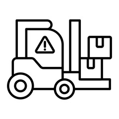 Forklift outline icon