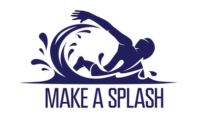 Swimming Sports vector Silhouettes and Vector clip art Set 