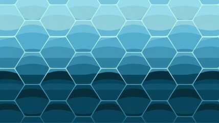 Fototapeta premium Blue hexagon pattern background. Abstract blue hexagon design, evoking depth and tranquility. Perfect for modern projects.