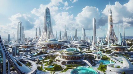 2025 innovation landscape, AI and automation transforming businesses, high-tech city, futuristic technologies