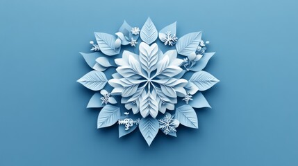 Geometric snowflake design, minimalist style, clean lines, single color palette, elegant and sophisticated.