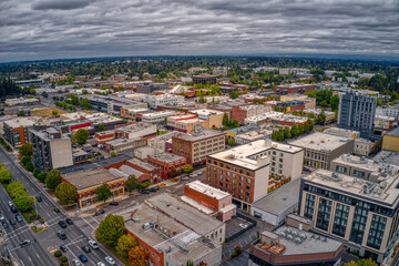 Obraz premium Aerial View of Salem, Oregon during Summer